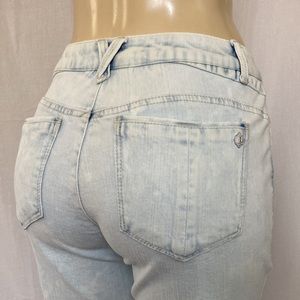 DEMOCRACY Jeans Women’s Tummy Control Size 6 Tie Dye Ankle Cuff Cropped NWOT